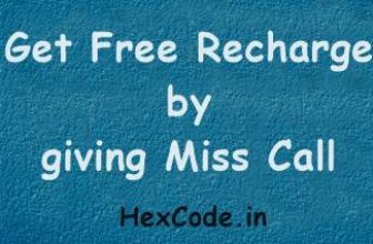 Miss call recharge offer