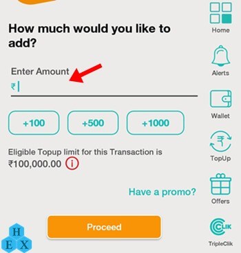 add money in violawallet