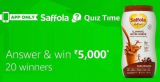 Amazon Saffola Quiz Answers – Win 5000 Rs – 19 Dec to 31 Jan 2018
