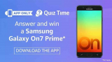 Samsung Galaxy On7 Prime Quiz Answers – 25 Jan – Win On7 Prime Mobile