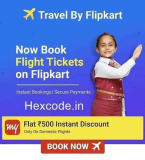 Flipkart – 500 Rs off on Flight ticket booking of 500 Rs or more